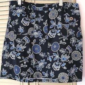 Twill print skirt